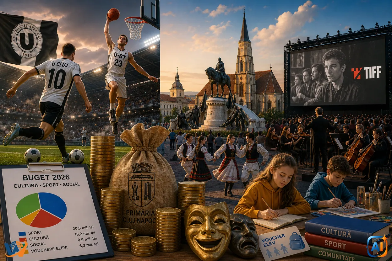 Clujul bagă bani-record în cultură și sport