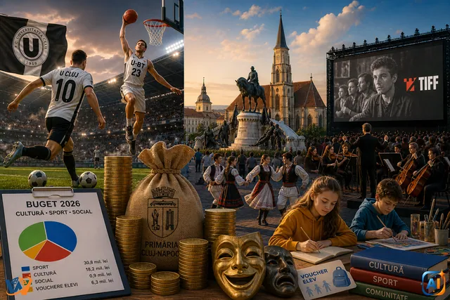 Clujul bagă bani-record în cultură și sport
