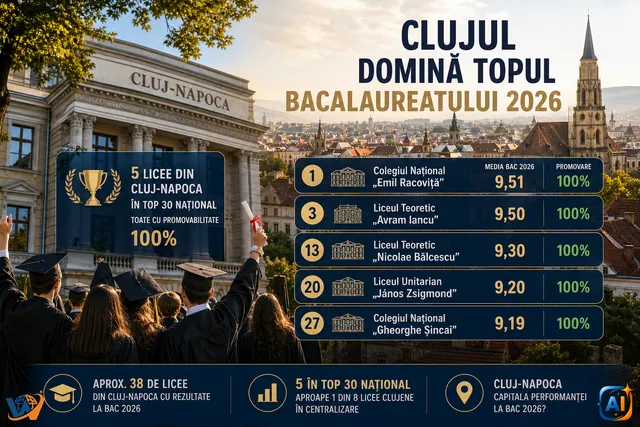Clujul, capitala performanței la BAC 2026?