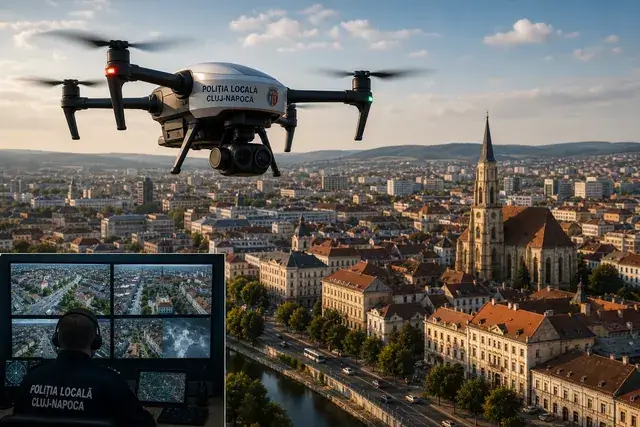 Clujul, urmărit din aer: Poliția Locală are dronă de 40.000 de euro