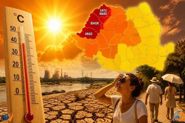 Cod roșu de caniculă în trei județe. România intră într-un nou val de căldură
