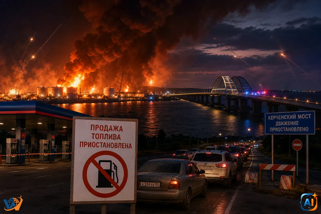 Crimeea, lovită de explozii și criză de combustibil