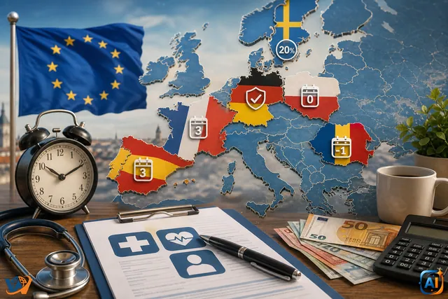 Europa împarte concediul medical: cine plătește din prima zi