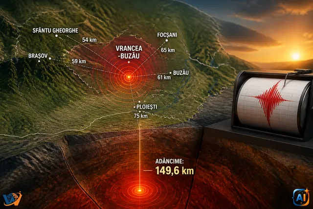 Cutremur de 4,1 în Vrancea, duminică dimineață