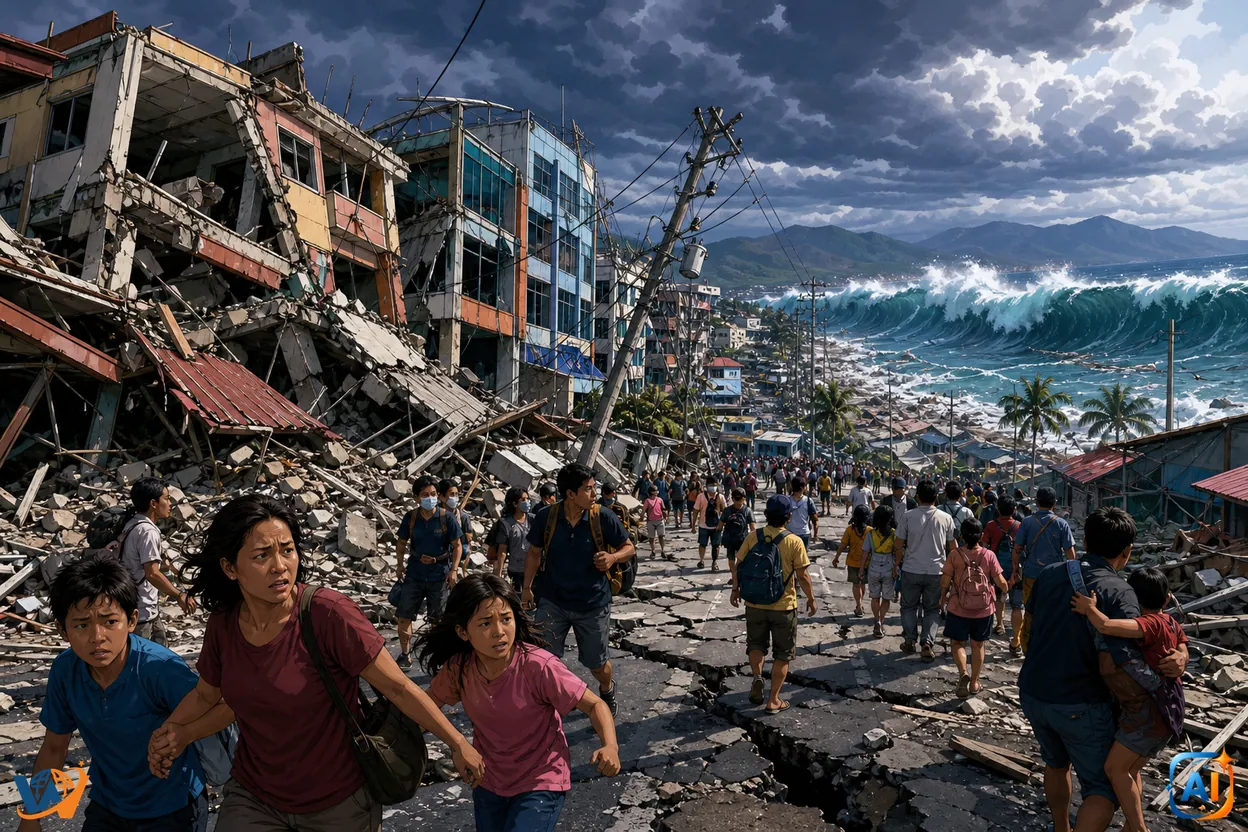 Cutremur major în Filipine. Alertă de tsunami și victime după seismul de 7,8