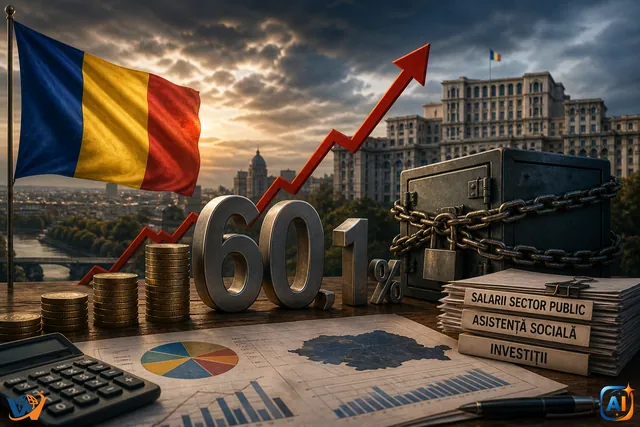 Datoria României trece de 60%. Se strânge robinetul cheltuielilor
