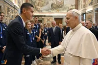 David Popovici, moment unic la Vatican