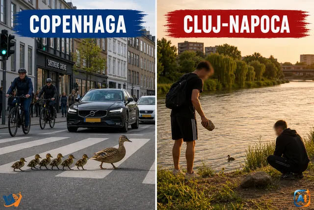De la Copenhaga la Cluj: două povești cu rățuște, două reacții complet diferite