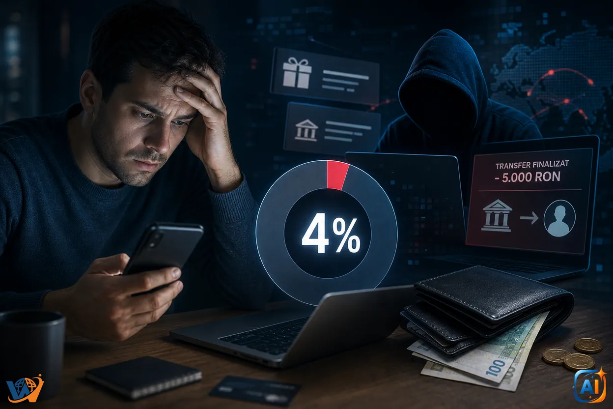 Doar 4% dintre victimele fraudelor online își mai recuperează banii