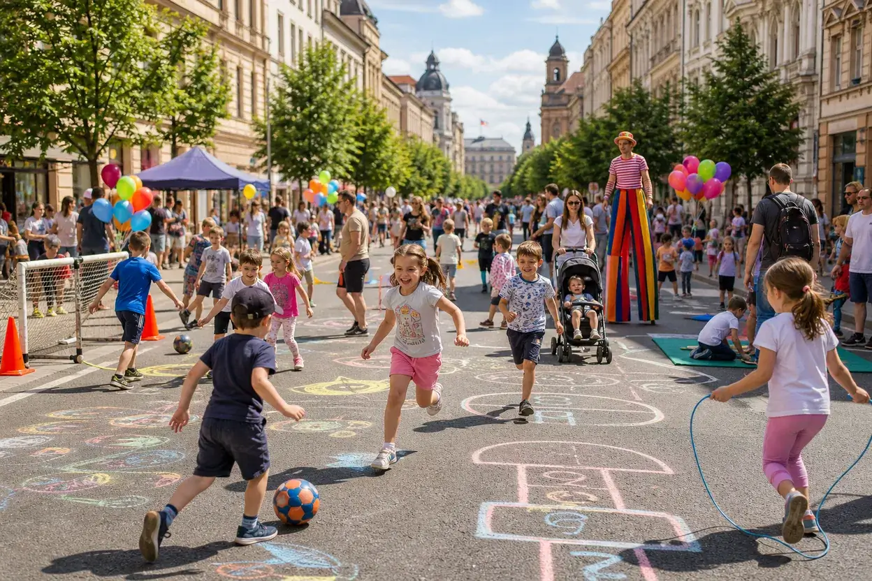 Două străzi din centru devin loc de joacă