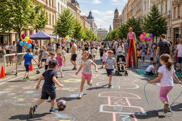 Două străzi din centru devin loc de joacă