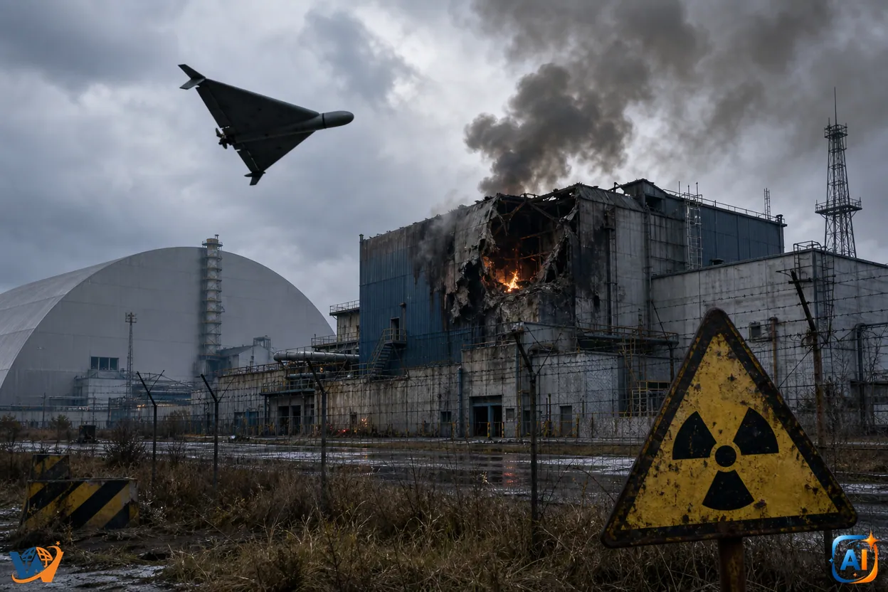 Dronă rusească lovește o instalație nucleară lângă Cernobîl