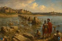 Dunărea scoate la lumină podul pierdut al lui Constantin