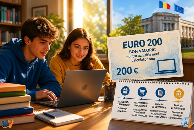 Euro 200 revine: 2.339 de tineri primesc bani pentru calculatoare