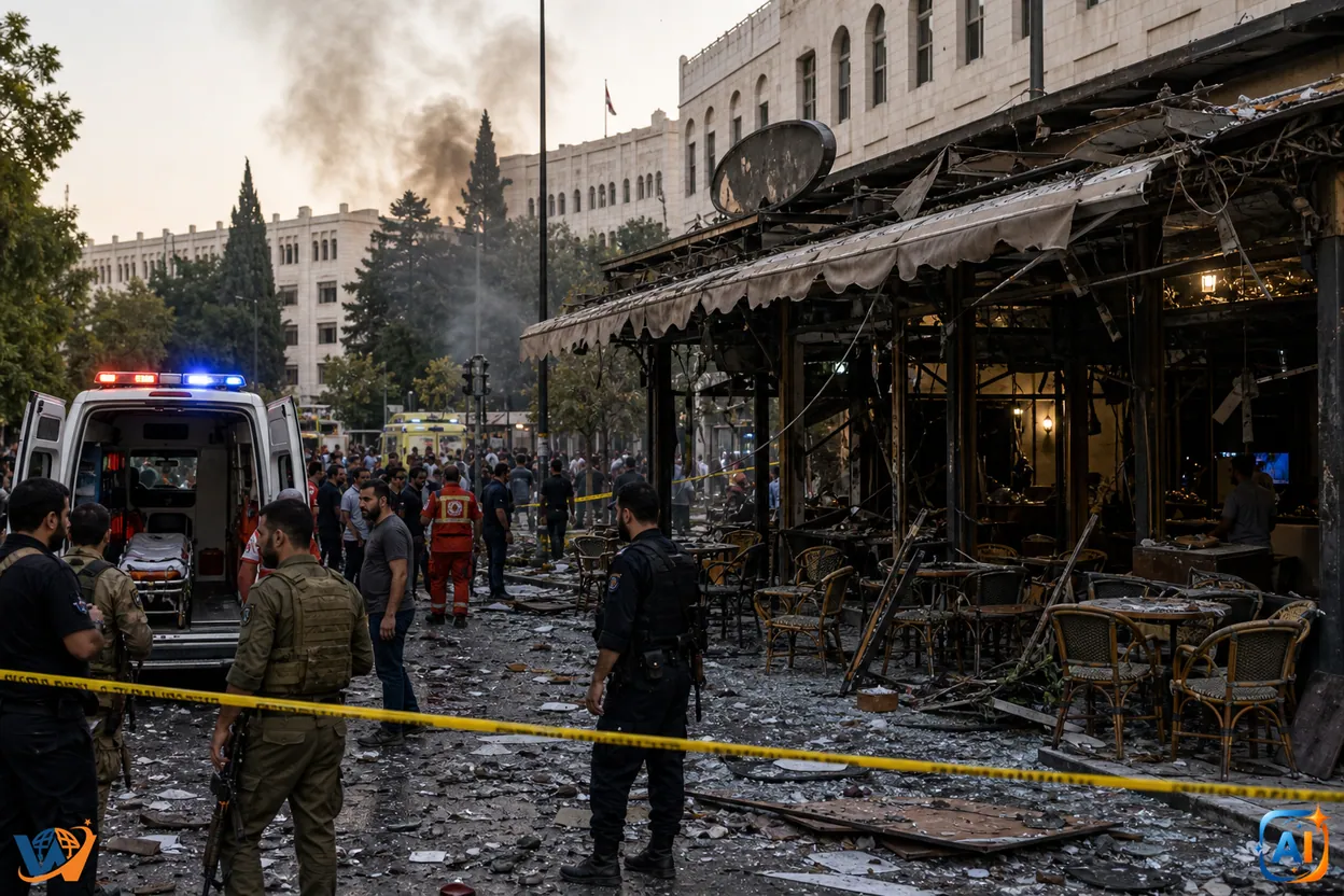 Explozie mortală într-o cafenea din Damasc