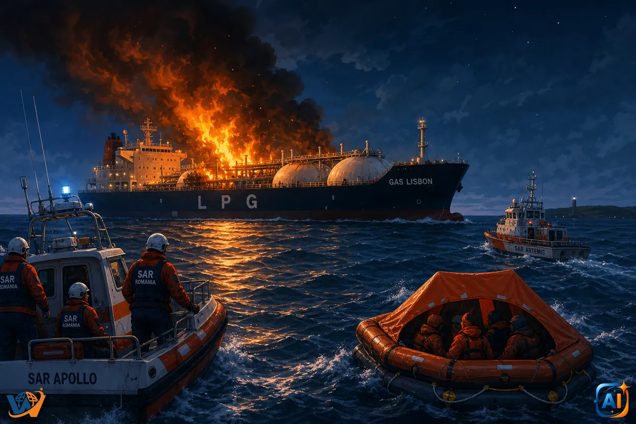 Explozie pe Gas Lisbon în Marea Neagră