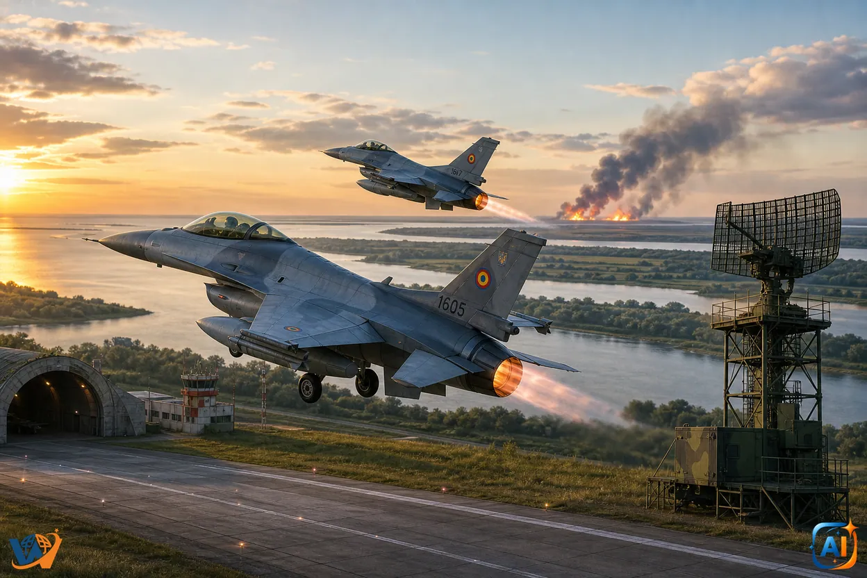 F-16 de la Fetești, ridicate după alerta aeriană de la Sulina