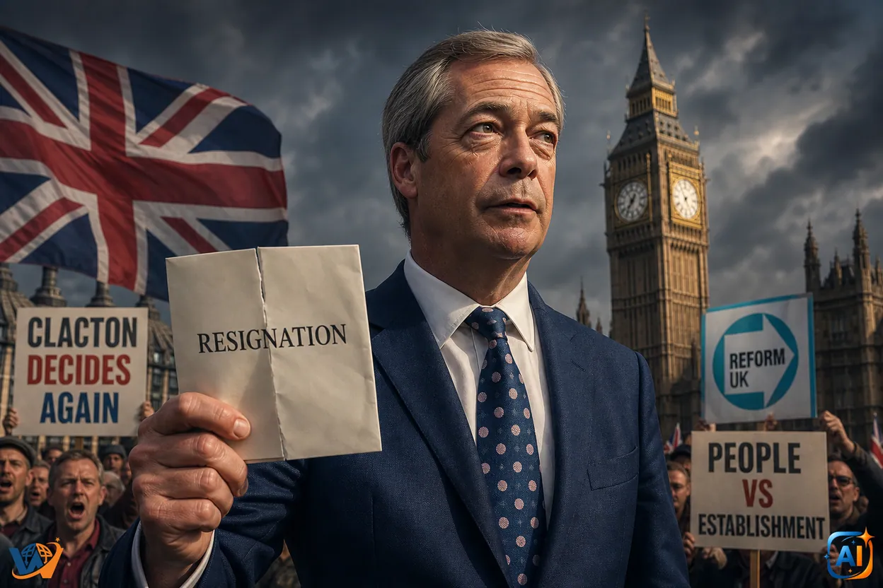 Farage demisionează ca parlamentar și cere vot din nou