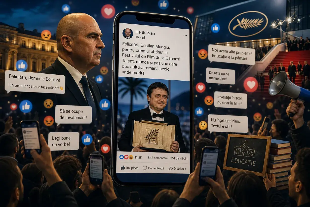 Bolojan l-a felicitat pe Mungiu, internetul a luat foc