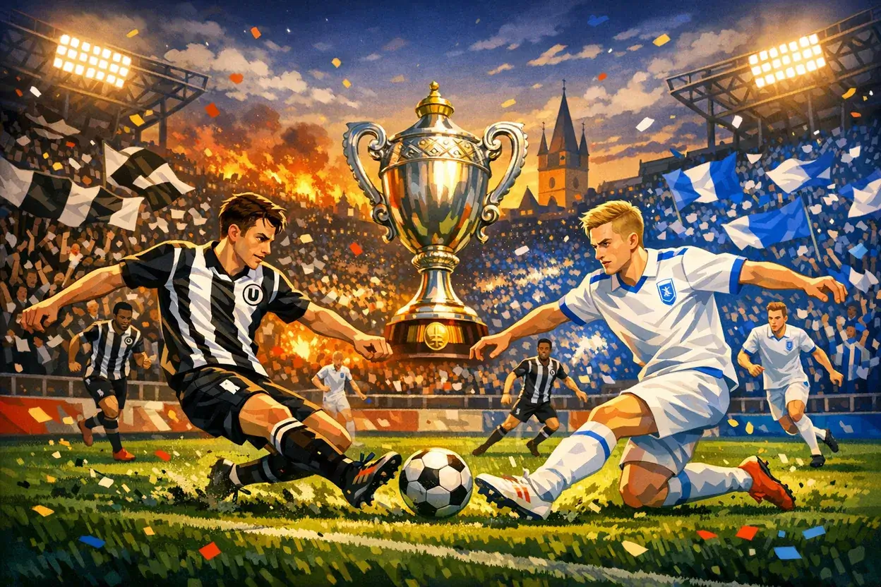 Finala Cupei României aprinde Sibiul: U Cluj contra Craiova