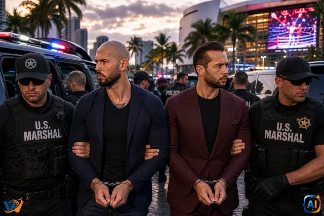 Frații Tate, arestați la Miami. Marea Britanie cere extrădarea