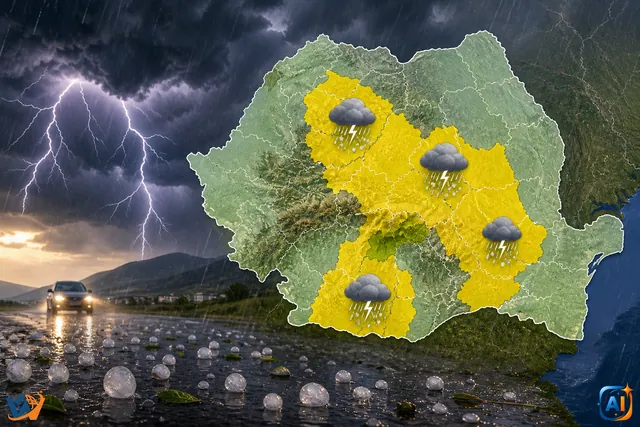 WoW Pulse Meteo: Vremea se întoarce brutal: furtuni și grindină în România