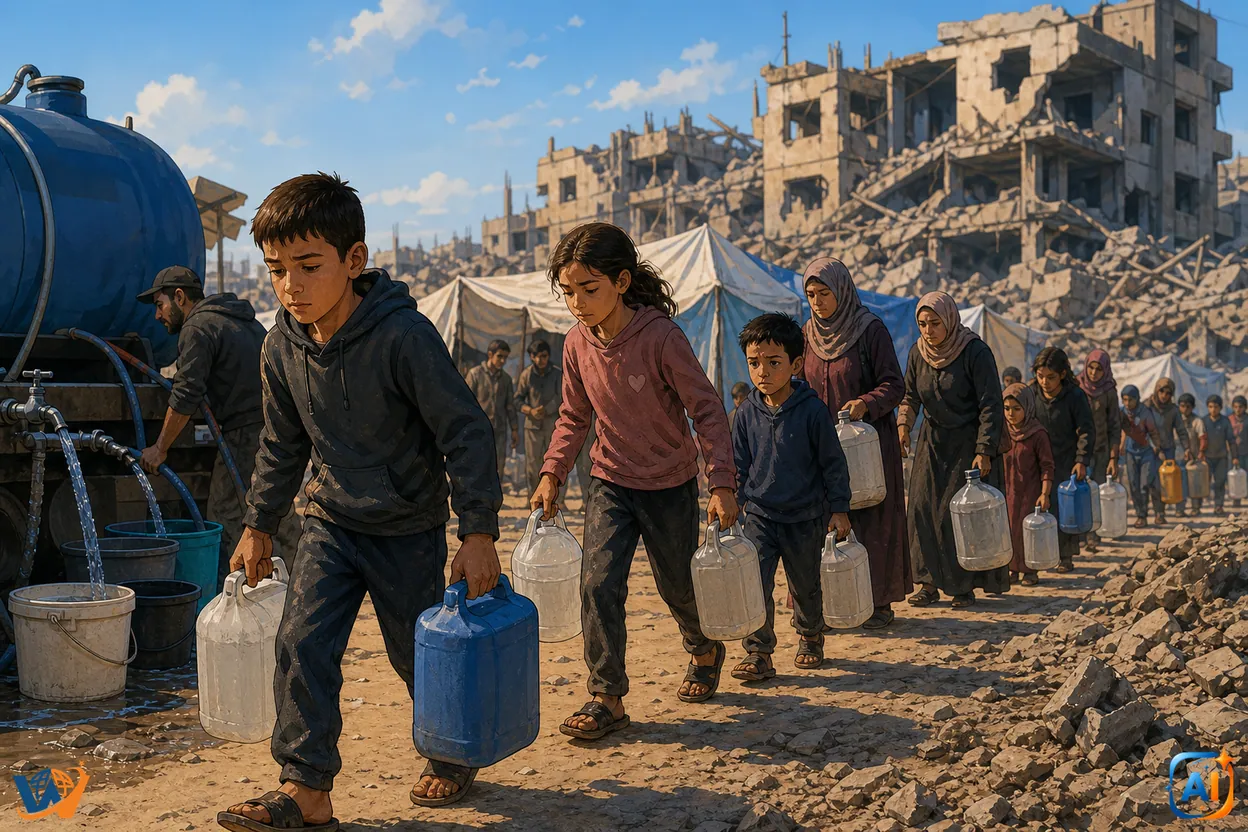 Gaza, în pragul colapsului umanitar: apa a devenit un lux pentru sute de mii de oameni