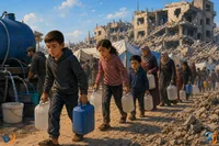 Gaza, în pragul colapsului umanitar: apa a devenit un lux pentru sute de mii de oameni