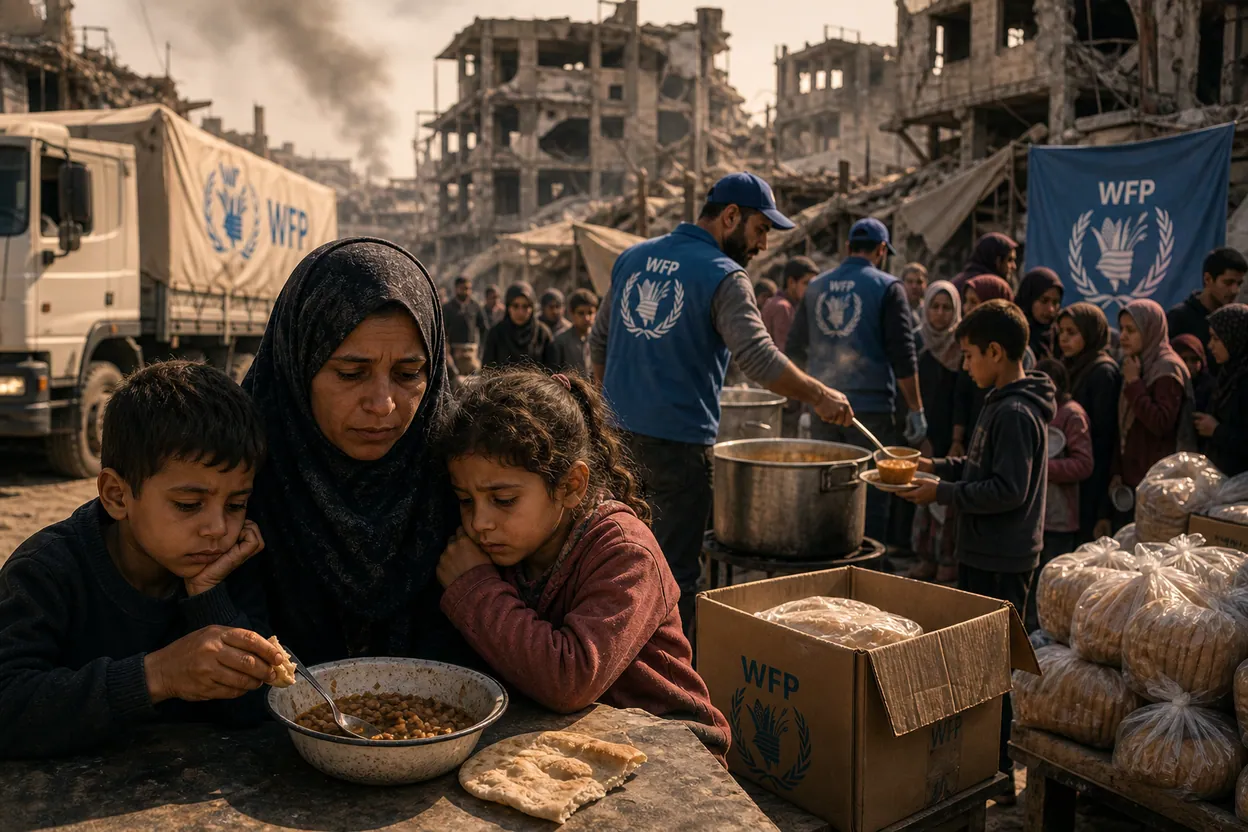 Gaza, la o masă pe zi