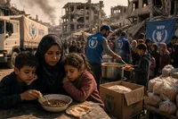 Gaza, la o masă pe zi