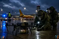 Dronă cu explozibil descoperită pe un aeroport strategic din Germania. Autoritățile vorbesc despre „un nou nivel al amenințării”