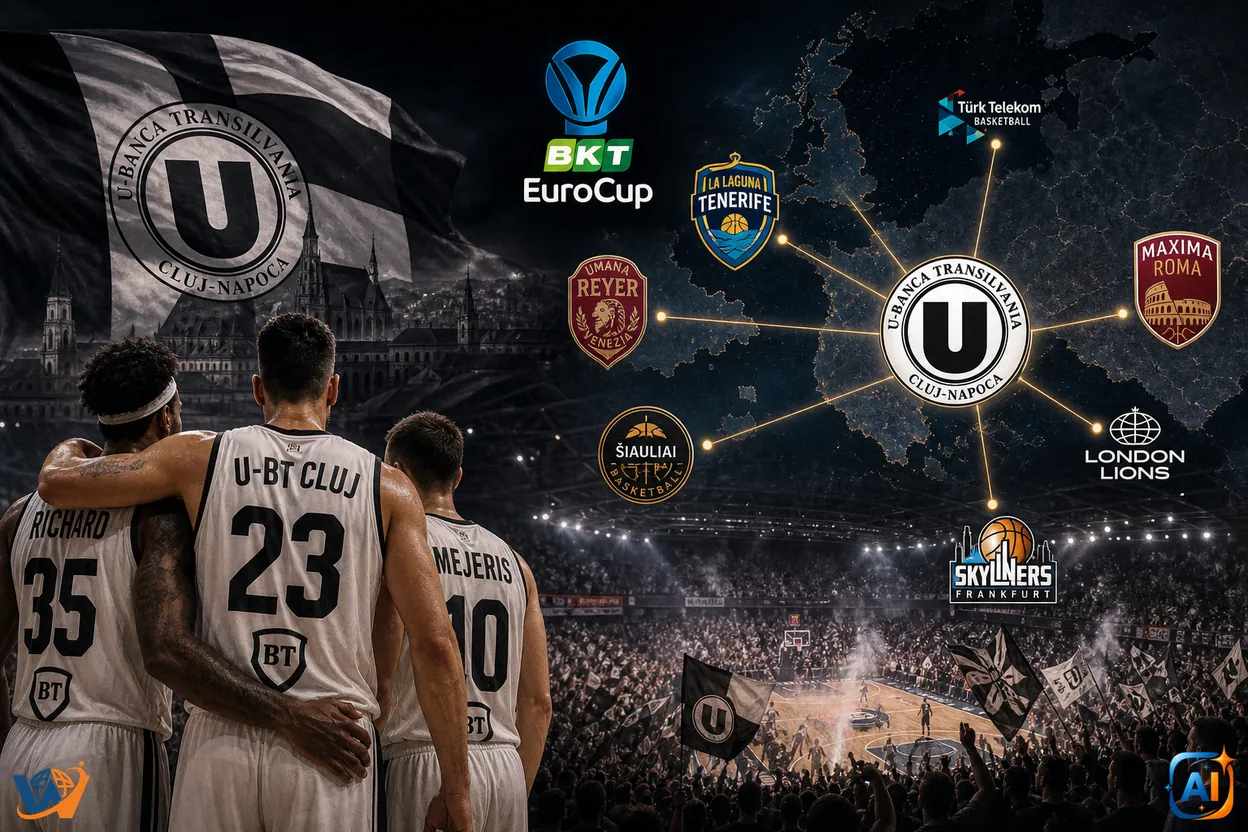 Grupă de foc pentru U-BT Cluj în EuroCup