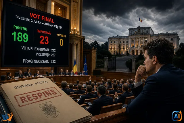 Guvernul Veștea a picat în Parlament
