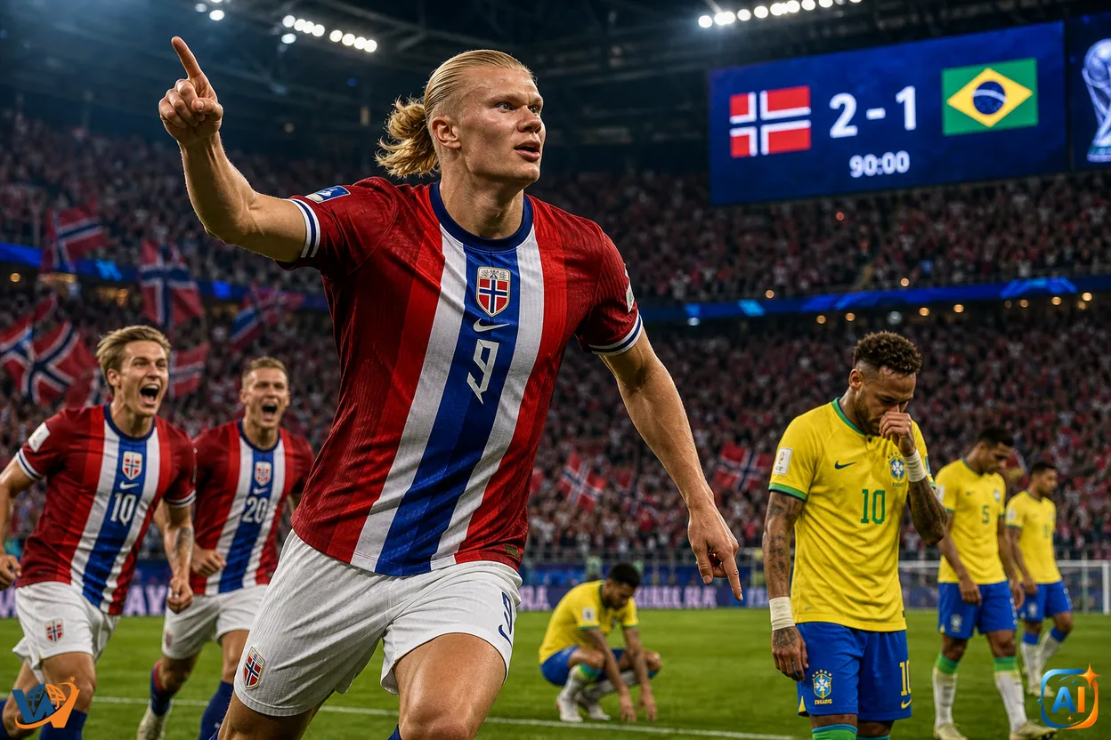 Haaland duce Norvegia în istoria Mondialului