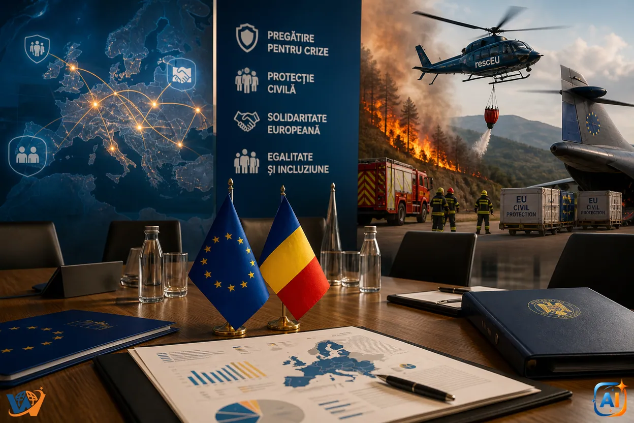 Hadja Lahbib la București: România discută pregătirea pentru crize