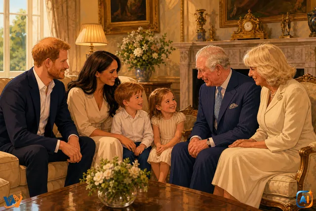 Harry și Meghan s-ar fi întâlnit în secret cu regele Charles și regina Camilla