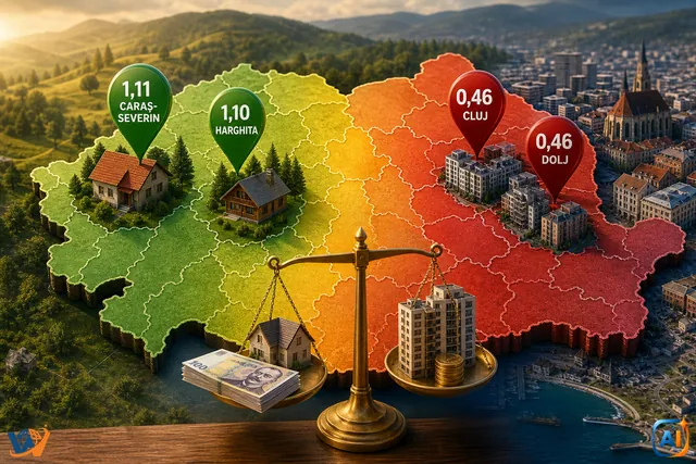 Harta locuințelor: unde salariul cumpără cei mai mulți metri pătrați