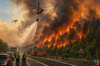 Incendiu uriaș lângă Paris, flăcările cuprind Europa încinsă