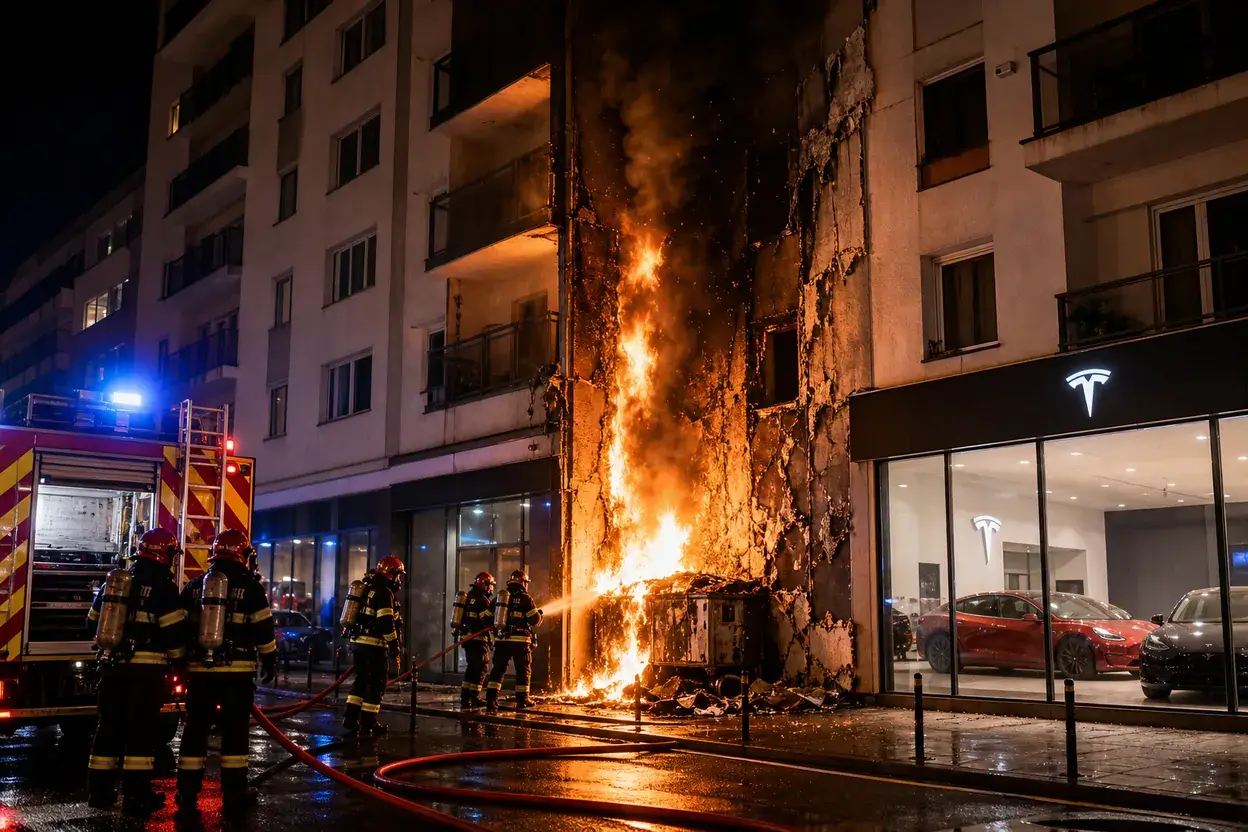 Incendiu violent la un bloc din Cluj: 50 de oameni s-au autoevacuat