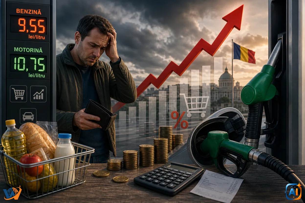 Carburanții au explodat, salariile nu țin pasul: cât a pierdut românul într-un an