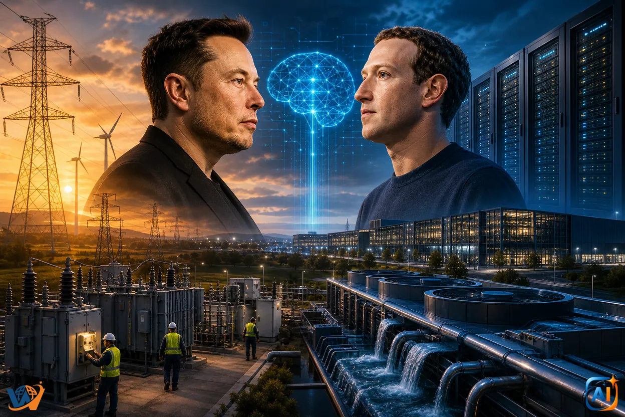 Musk și Zuckerberg: energia devine noua limită a AI