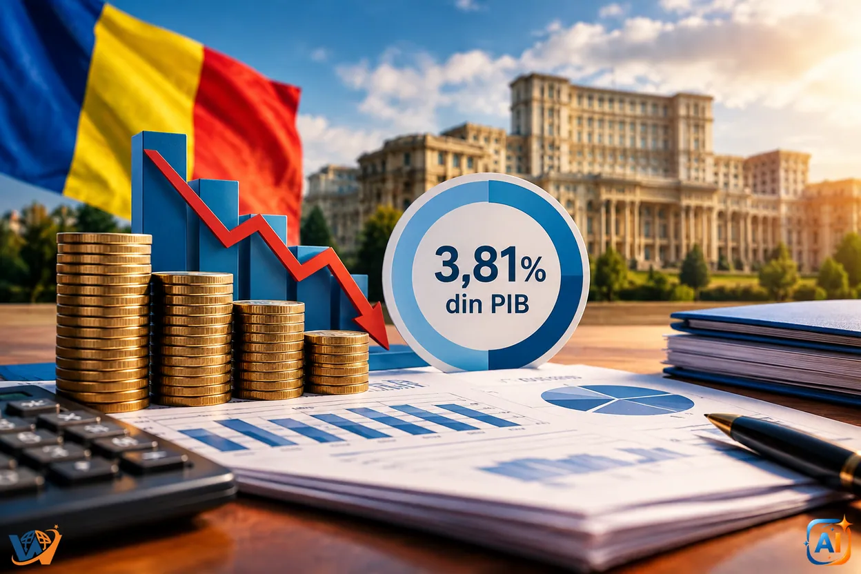 Deficitul bugetar, 3,81% din PIB după nouă luni din 2026