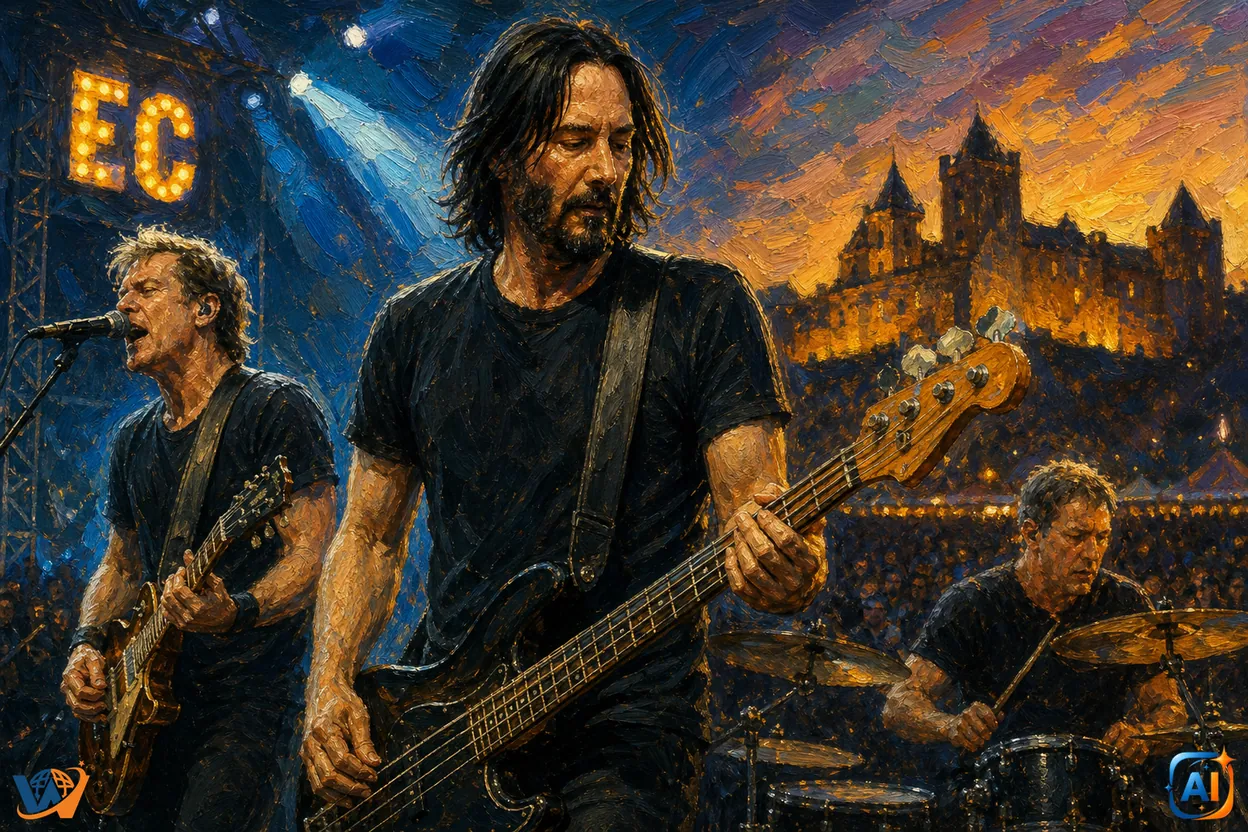 Keanu Reeves a urcat pe scena Electric Castle. Starul de la Hollywood a cântat la Bonțida cu trupa Dogstar