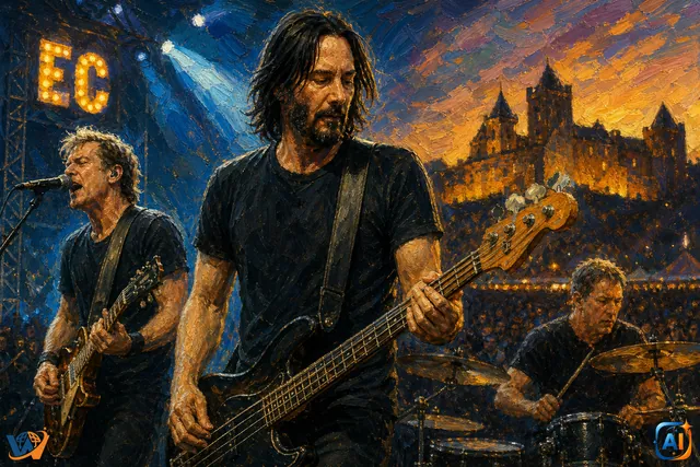 Keanu Reeves a urcat pe scena Electric Castle. Starul de la Hollywood a cântat la Bonțida cu trupa Dogstar