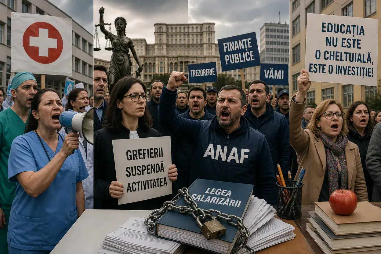 Săptămână de foc: proteste în Sănătate, Justiție, Finanțe și Educație