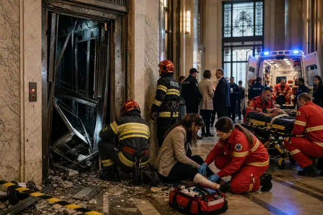 Lift prăbușit la Ministerul Transporturilor