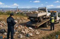 Mașină confiscată pentru deșeuri aruncate ilegal
