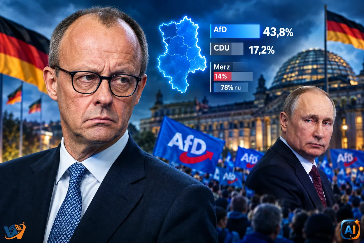 Merz, la 14% în sondajul INSA. AfD ia 43,8% în Saxonia-Anhalt. Ce spune Putin