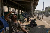 Migranții din Paris, sufocați de caniculă