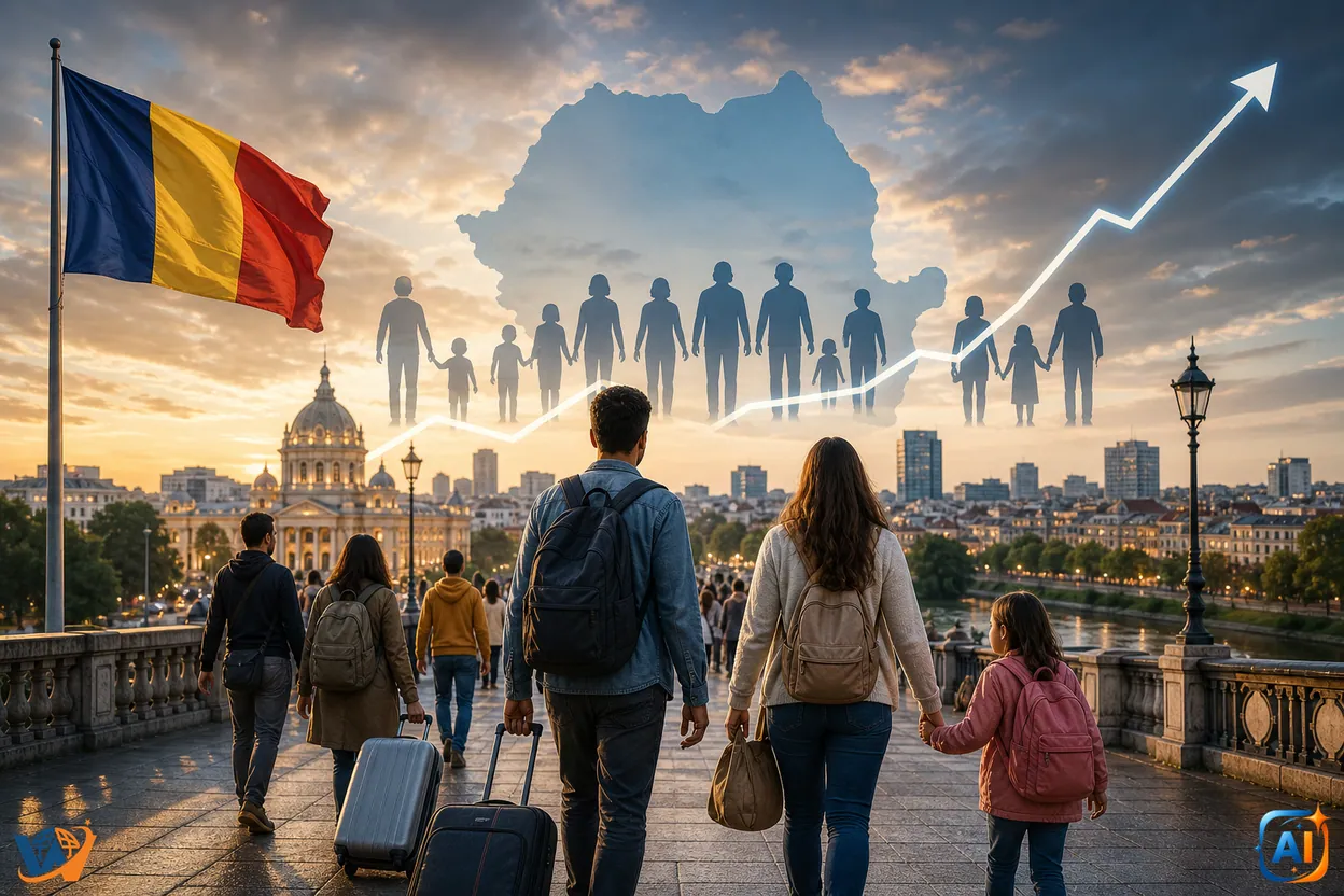 Migrația stabilizează populația rezidentă a României